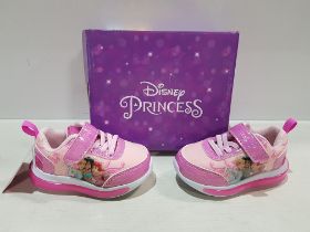 10 X BRAND NEW DISNEY PRINCESS INFANT TRAINERS IN SIZES C5, C6, C12, C13, UK2 (PLEASE NOTE SOME