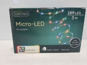 21 X LUMINEO 189 LED MICRO LED STRING LIGHTS - MULTI-COLOURED - 3 METER