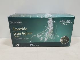 20 X LUMINEO 640 LED SPARKLE TREE LIGHTS - STATIC- MICRO LED BUNCH LIGHTS - IN COOL WHITE