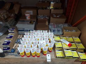 APPROX 100+ PIECE MIXED LOT CONTAINING DIAL SCREWS 4X 70MM - SONAX AUSPUFF EXHAUST REPAIR PASTE -