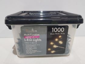 10 X SNOWTIME MULTI-FUNCTION 25m 1000 LED WARM WHITE LIGHTS