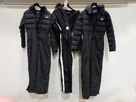 3 X BRAND NEW SKI LOT CONTAINING 1X WOMENS SNOWFALL SKI SUIT IN BLACK SIZE UK6 - 2X JACK WILLS SKI