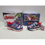 8 X BRAND NEW MARVEL AVENGERS INFANT TRAINERS IN SIZES C10, C11 AND C13 (PLEASE NOTE SOME BOXES