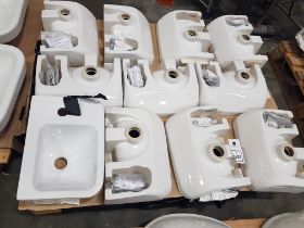 11 X BRAND NEW VILLEROY AND BOCH ARCHITECTURA OFFSET HANDWASH BASIN ( 43733601) - INCLUDES ALL