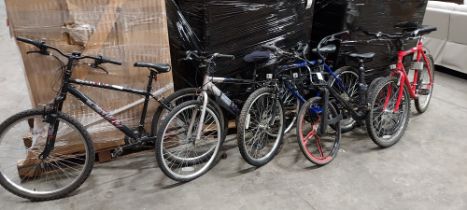 5X MIXED BIKE LOT, CONTAINING, 1X APOLLO SLANT, 1X APOLLO MIDNIGHT, 1X UNIVERSE FUSION, 1X RALEIGH