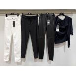 10 PIECE MIXED BRAND NEW RIANI CLOTHING LOT CONTAINING JEANS, KNITTED JUMPER, LEATHER STYLE PANTS