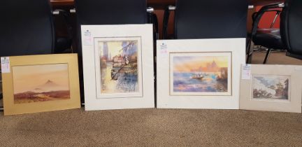 4 PRINT LANDSCAPE PAINTINGS 1ST TOWARDS THE SALUTE 57CM X 46 CM SIGNED BY CECIL RICE 88/200 2ND BIRD