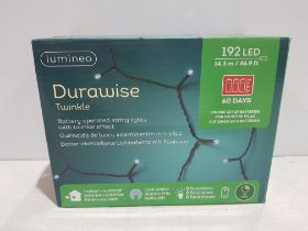 23 X LUMINEO DURAWISE TWINKLE 192 LED 14.3m COOL WHITE STRING LIGHTS