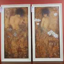 2 X VARIOUS CANVAS'S JANETTE TREBYHARMONY LIMITED EDITION GLICEE ON CANVAS H 52CM X W 98CM INC FRAME