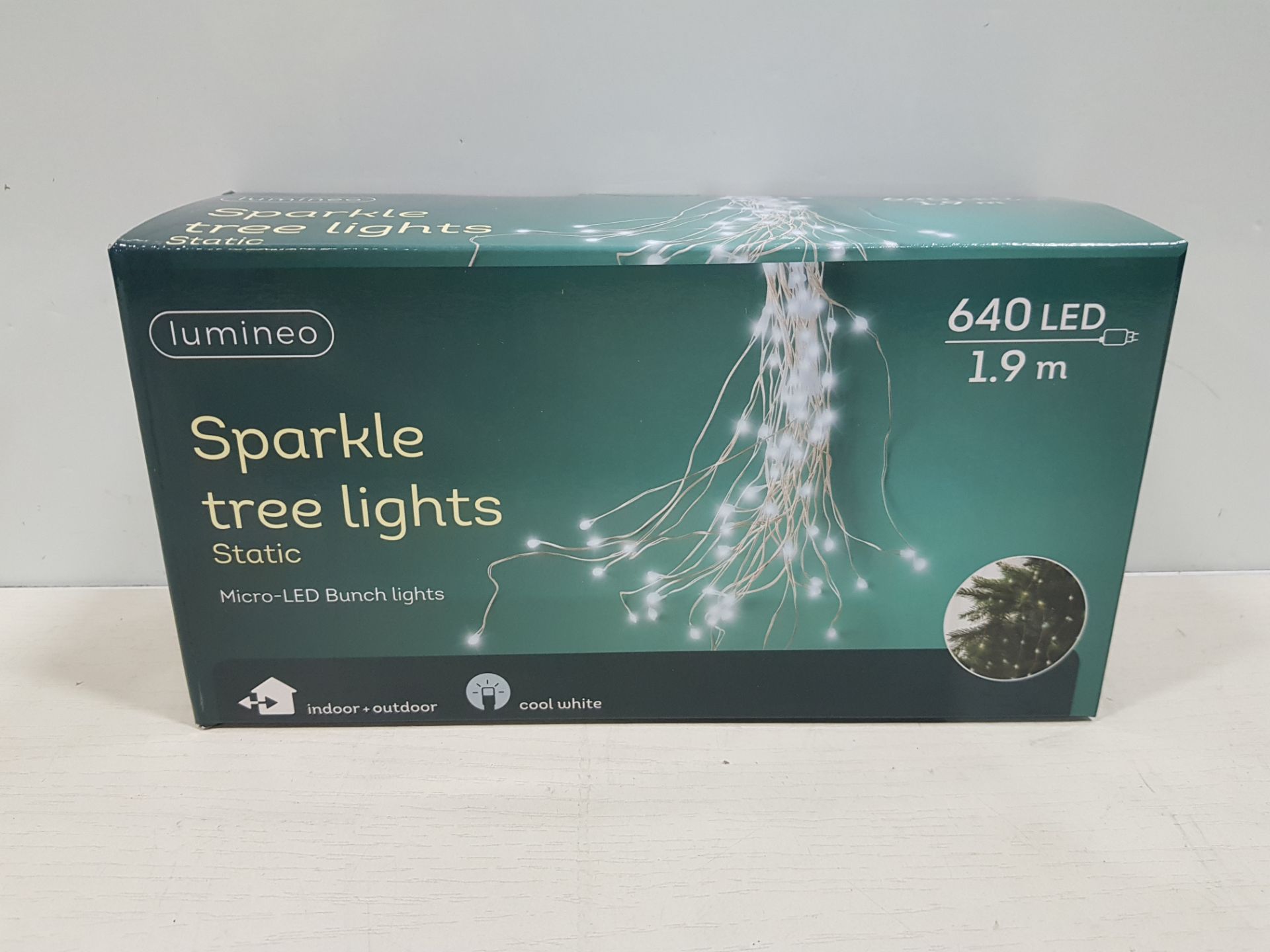 20 X LUMINEO 640 LED SPARKLE TREE LIGHTS - STATIC- MICRO LED BUNCH LIGHTS - IN COOL WHITE