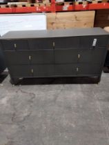 1X 7 DRAWER CHEST OF DRAWERS 166X 50 X 92CM - PLEASE NOTE CUSTOMER RETURNS - SCRATCH ON TOP RIGHT