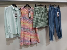 10 PIECE MIXED BRAND NEW RIANI CLOTHING LOT CONTAINING JEANS, PANTS, SHIRT, SKIRT AND BLOUSE IN