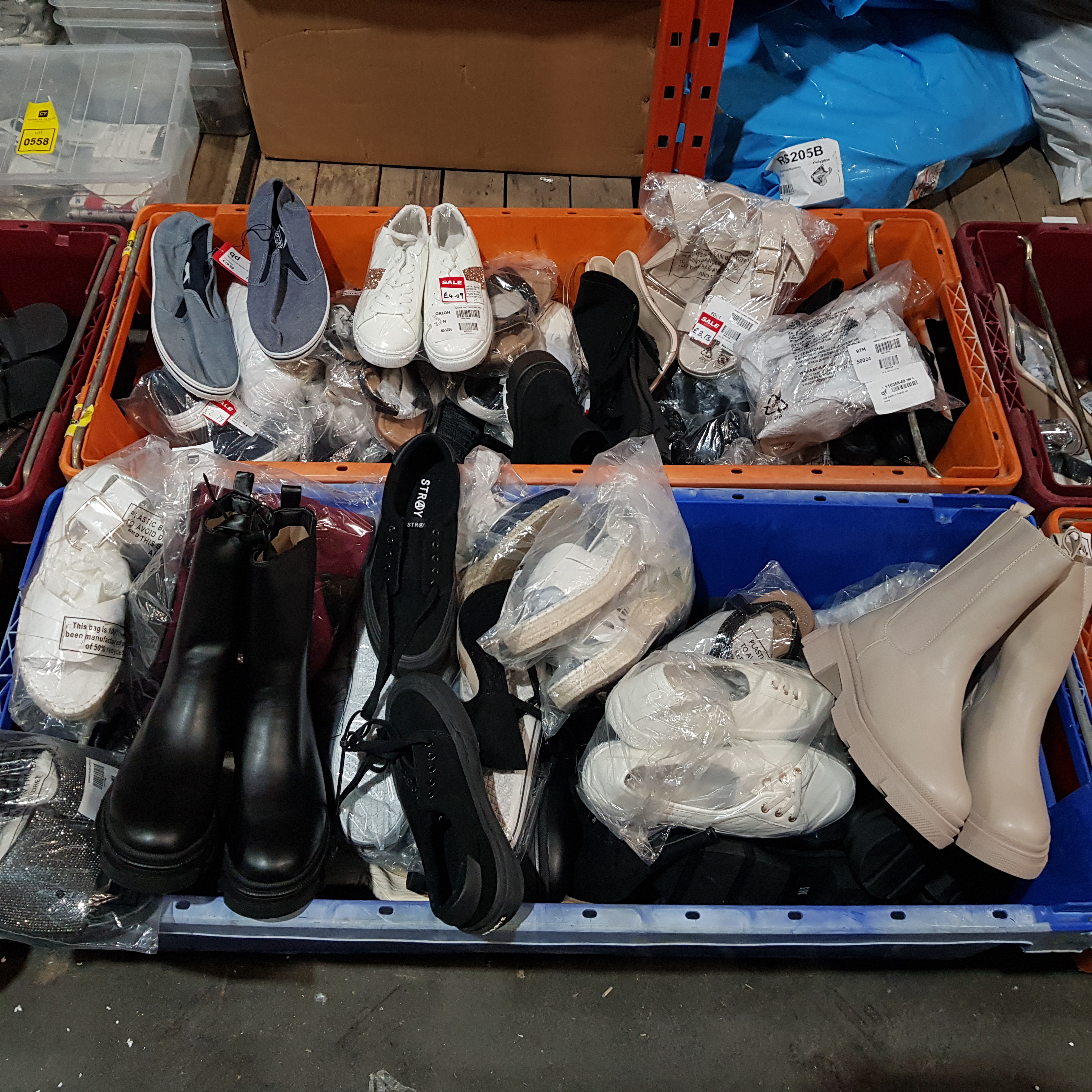 50 X MIXED SHOE LOT CONTAINING CALL IT SPRING HIGH HEELS - KANGOL HIGH TOPS - STROYE PUMPS -