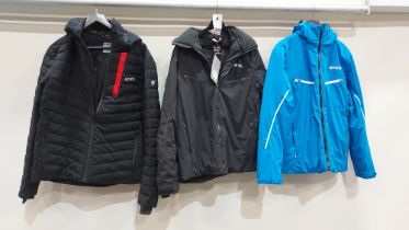 3X MIXED NEVICA SKI COAT LOT CONTAINING - 1X NEVICA VAIL COAT IN BLACK SIZE L WITH TAGS- 1X NEVICA