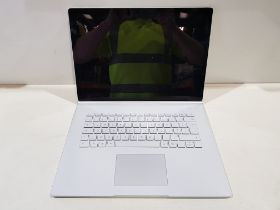 1 X MICROSOFT SURFACE BOOK 3 / TOUCHSCREEN - IN SILVER COLOUR NO BOX - NO CHARGER ( FULLY WIPED - NO