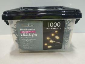 12 X SNOWTIME 1000 LED 25m WARM WHITE LIGHTS