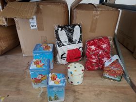 APPROX 300+ PIECE MIXED LOT CONTAINING - CHRISTMAS BISCUIT TINS IN VARIOUS SIZES AND STYLES -