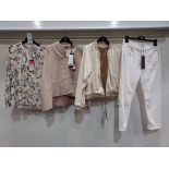10 PIECE MIXED BRAND NEW RIANI CLOTHING LOT CONTAINING DRESSES, JACKETS, VEST, JEANS AND BLOUSE IN