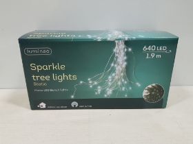 20 X LUMINEO 640 LED SPARKLE TREE LIGHTS - STATIC - MICRO LED BUNCH LIGHTS - IN COOL WHITE