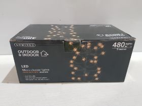 20 X LUMINEO 480 LED MICRO CLUSTER LIGHTS - CLASSIC WARM - BLACK WIRE - 3 METER