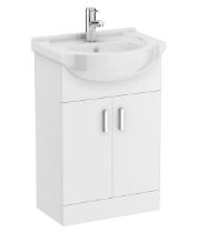 24 X BRAND NEW GLOSS WHITE 550 VANITY UNIT - PC-2990-000