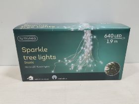 20 X LUMINEO 640 LED SPARKLE TREE LIGHTS - STATIC- MICRO LED BUNCH LIGHTS - IN COOL WHITE