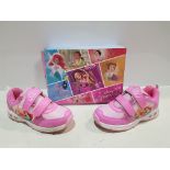 11 X BRAND NEW DISNEY PRINCESS INFANT TRAINERS IN SIZES C5, C12, UK1, UK2 (PLEASE NOTE SOME BOXES