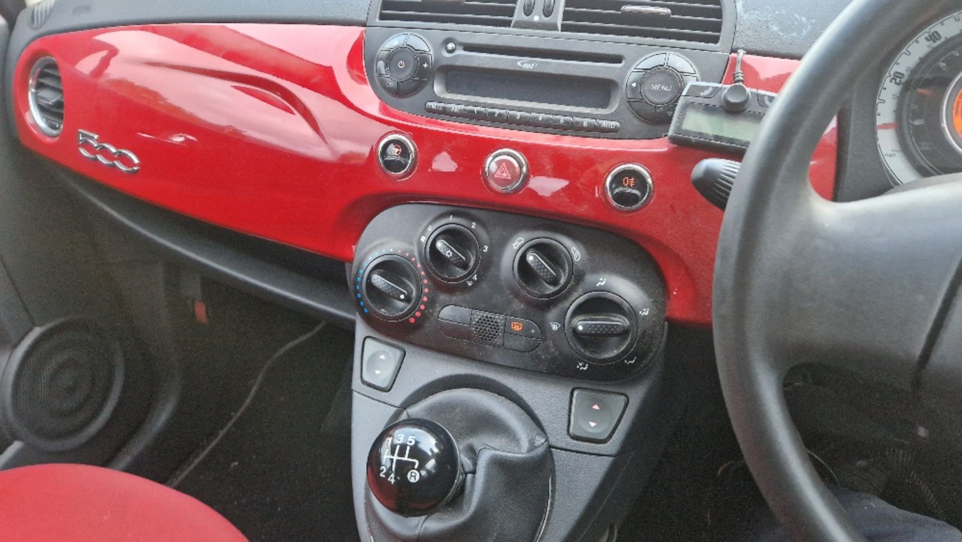 RED FIAT 500 POP 1242CC PETROL 3 DOOR HATCHBACK FIRST REGISTERED 19/6/2009 REG: DE09XCB MILEAGE:88, - Image 8 of 10