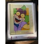 KRUSTY THE CLOWN FROM THE SIMPSONS GRAFFITI STYLE ARTWORK BY S VEGAS IN FRAME **COLLECTION FROM