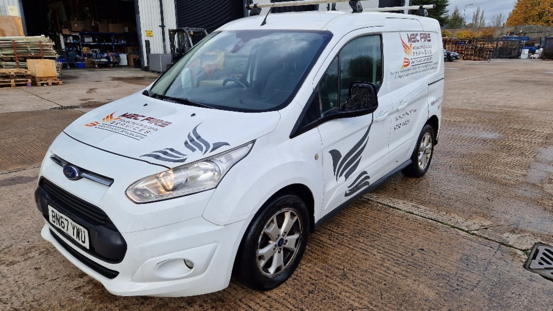 WHITE FORD TRANSIT CONNECT 200 LIMIT DIESEL PANEL VAN 149CC FIRST REGISTERED 29/9/2017 REG: BN67 YWU - Image 4 of 8