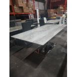 1 X GRANITE TOP TREMMEN DINING TABLE IN MILAN GREY (SIZE 2000 X 1000mm) (PLEASE NOTE CUSTOMER