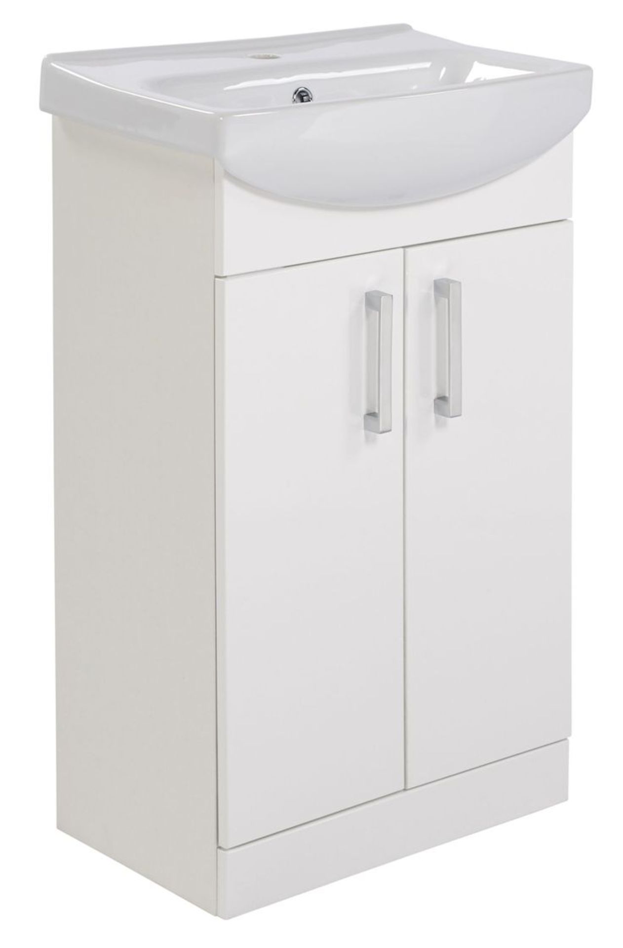 10 X BRAND NEW ARDENNO VANITY AND BASIN SET IN GLOSS WHITE - 88X39X55CM - BQFTP0654 - PLEASE NOTE