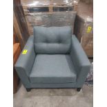 1 X GREY 1 SEATER SOFA CHAIR - PLEASE NOTE CUSTOMER RETURNS