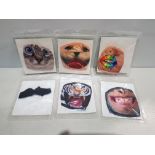 182 PIECE BRAND NEW MIXED KIDS & ADULTS FACE MASKS IN VARIOUS STYLES TO INCLUDE TIGER, MONKEY,