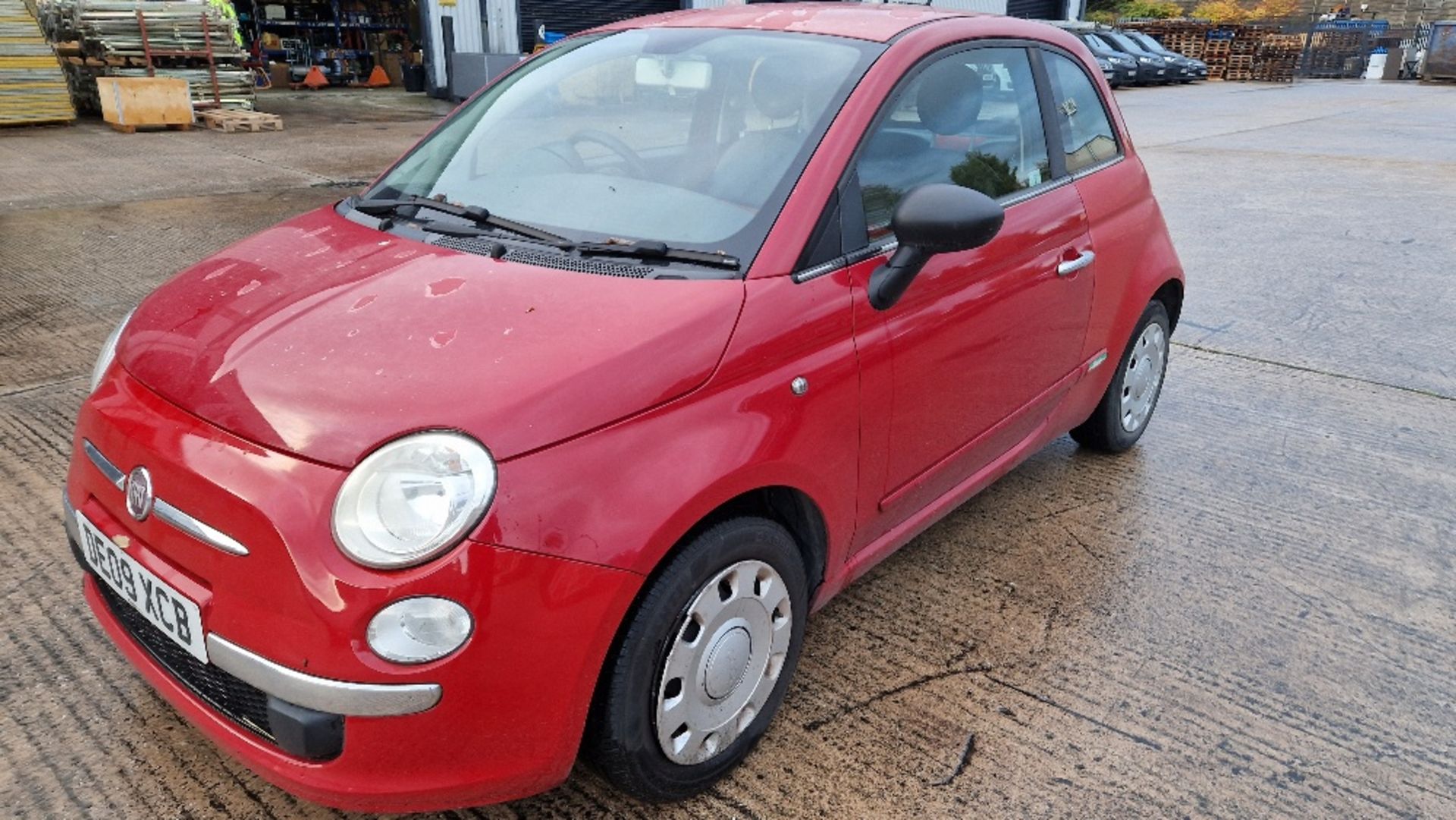 RED FIAT 500 POP 1242CC PETROL 3 DOOR HATCHBACK FIRST REGISTERED 19/6/2009 REG: DE09XCB MILEAGE:88, - Image 4 of 10