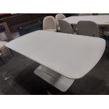 1 X LAZZARO DINING TABLE IN WHITE EXTENDING 1600/2000 X 900mm (PLEASE NOTE CUSTOMER RETURNS)