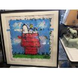 PIXELATED SNOOPY ON KENNEL ARTWORK BY ATOM IN FRAME **COLLECTION IN CROYDEN NO PACKAGING SERVICE**