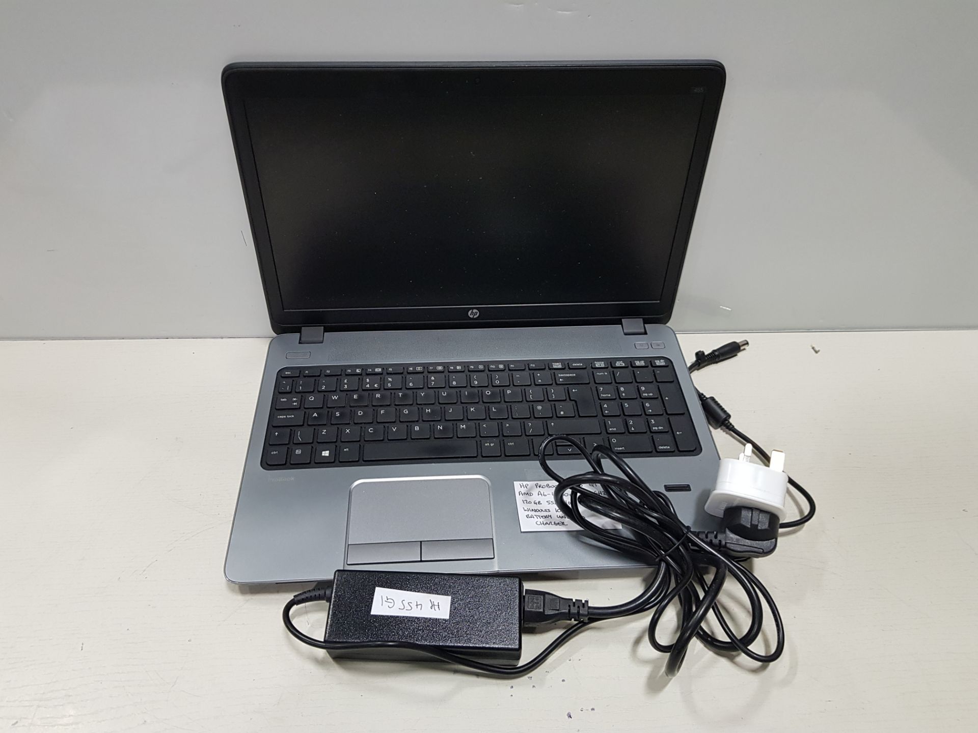 HP PROBOOK 455 G1 AMD 16-44OOM 2.7GHZ 120GB SSD HDD WINDOWS 10 PRO BATTREY UNTESTED , CHARGER