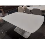 1 X LAZZARO DINING TABLE IN WHITE EXTENDING 1600/2000 X 900mm (PLEASE NOTE CUSTOMER RETURNS)