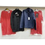 4 X BRAND NEW MIXED LOT CONTAINING TOG 24 PUFFER COAT SIZE XXL £99 - MINIMUM PARKA JACKET IN BLACK