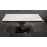 1 X BOXED OTTAVIA MARBLE TOP CONSOLE TABLE IN WHITE ( L 120 CM X W 40 CM X H 76 CM ) - IN 4