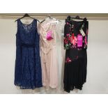 10 X BRAND NEW MIXED CLOTHING LOT CONTAINING COAST DRESS SIZE 12 £129 - COAST MIDI DRESS SIZE 12 £99