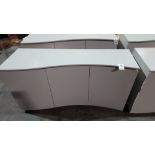 1 X LAZZARO SIDEBOARD IN GREY WITH LED STRIP LIGHTS - SIZE 150 X 50 X 81CM (PLEASE NOTE CUSTOMER
