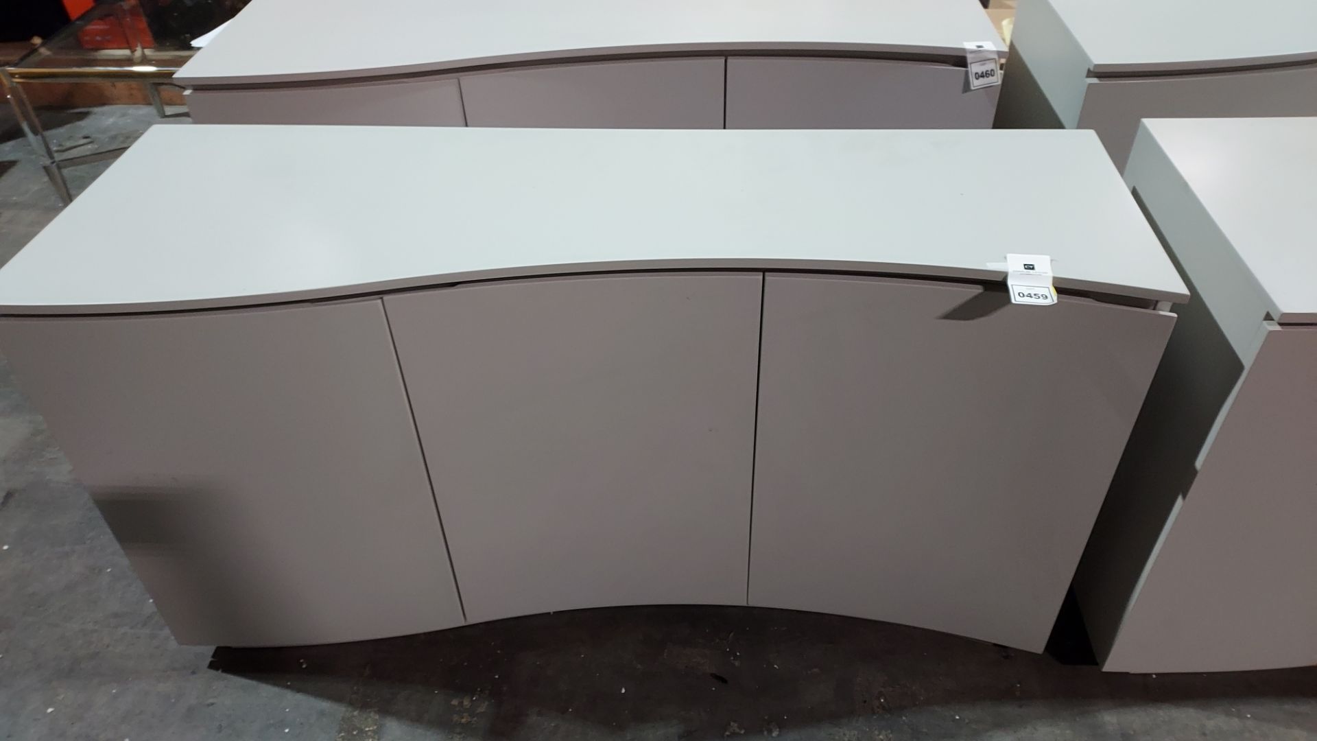 1 X LAZZARO SIDEBOARD IN GREY WITH LED STRIP LIGHTS - SIZE 150 X 50 X 81CM (PLEASE NOTE CUSTOMER