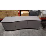 1 X BOXED LAZZARO GRAPHITE GREY TV CABINET WITH LED INTERIOR ( W 140 X D 45 X H 45 CM ) ( PLEASE