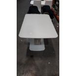 1 X BOXED LAZZARO EXTENDABLE DINING TABLE IN LIGHT GREY ( L 120-160 CM X W 90 CM X H 76 CM ) - IN