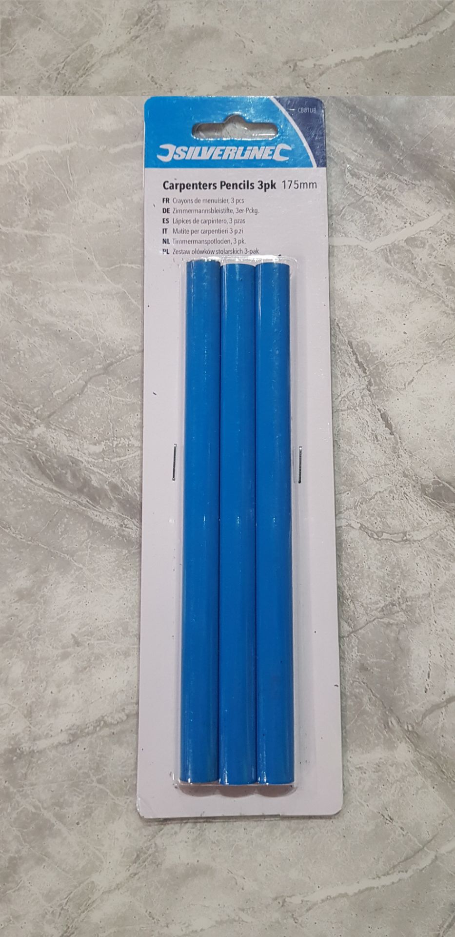 144 X BRAND NEW PACKS OF 3 SILVERLINE CARPENTERS PENCILS 175 MM - IN 1 BOX
