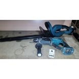2 PIECE MIXED LOT CONTAINING 1 X MAKITA HEDGE STRIMMER ( DUH523 ) WITH BATTERY / 1 X MAKITA SDS