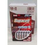 48 X BRAND NEW PACKS OF 10 SUPACELL POWER PLUS ( TRIPLE AAA ) ZINC CHLORIDE BATTERIES ( 480 BATTERYS