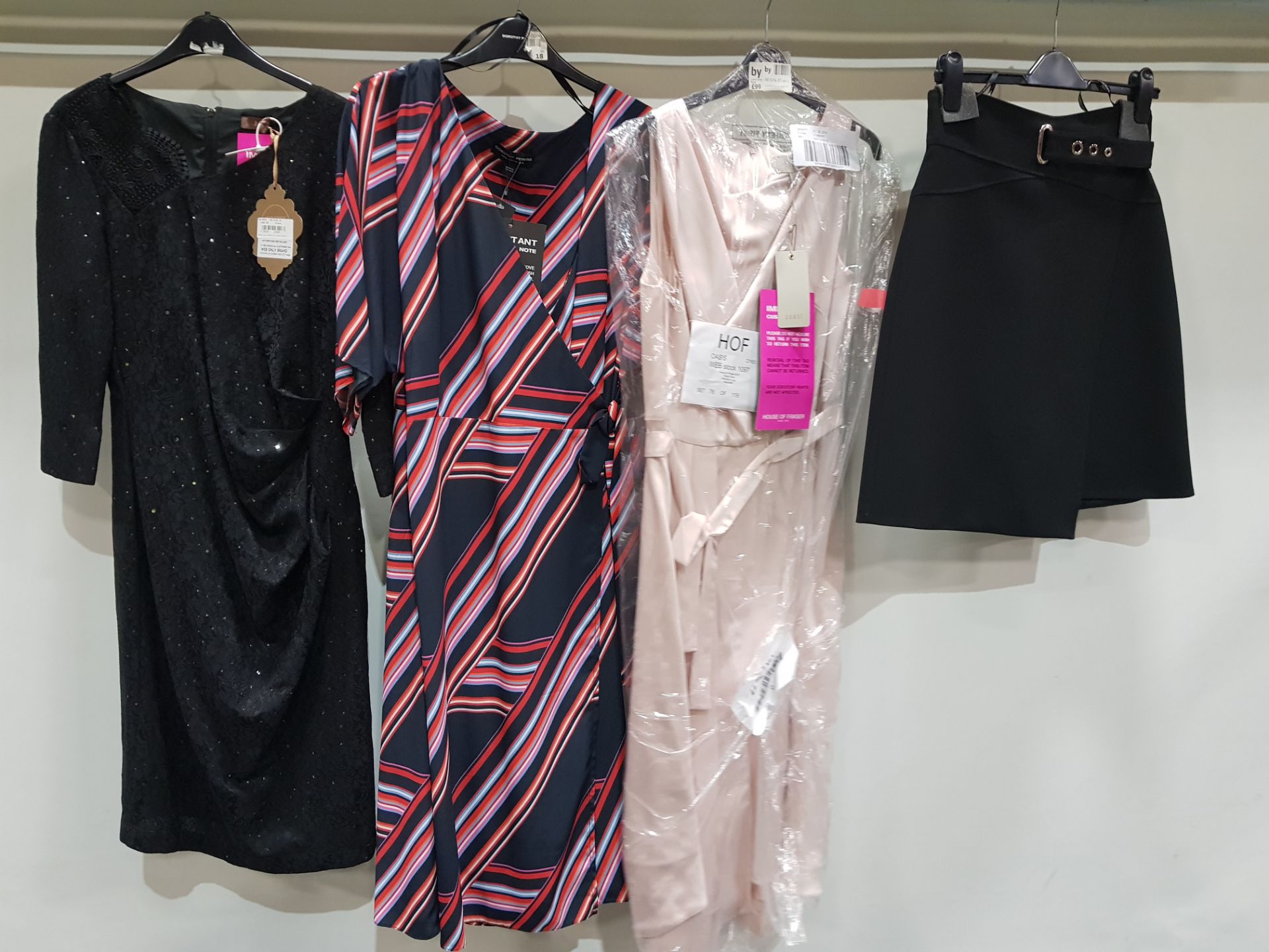 10 X BRAND NEW MIXED CLOTHING LOT CONTAINING COAST SAVANNAH SOFT MIDI DRESS SIZE 14 £99 - KAREN